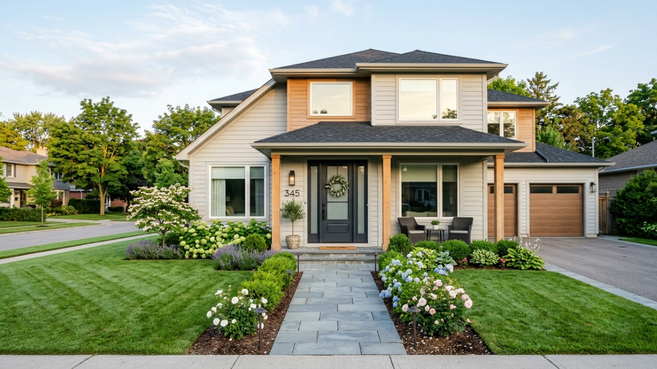 A bright, modern suburban home