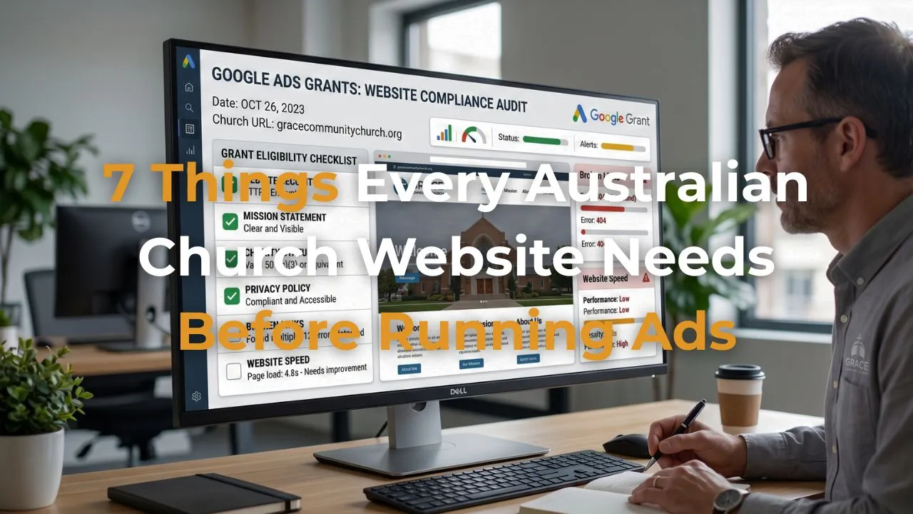 a person auditing a church website