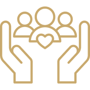 Icon representing the emotional and practical support partners of entrepreneurs provide