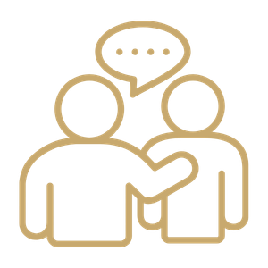 Icon representing a life partner who is proud of the entrepreneur they love