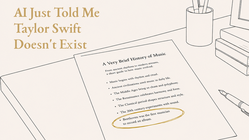 I love AI but it just told me Taylor Swift doesn't exist
