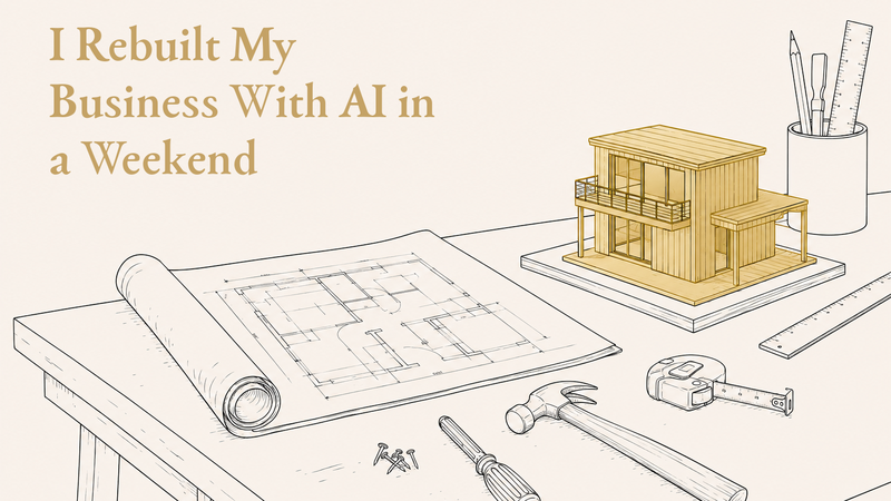 How I rebuilt my business with AI in a weekend