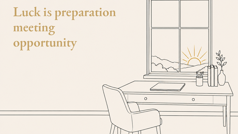 Luck is preparation meeting opportunity