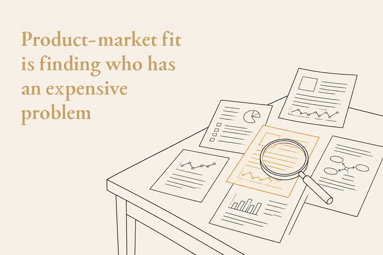 Product-market fit is just finding who has an expensive problem