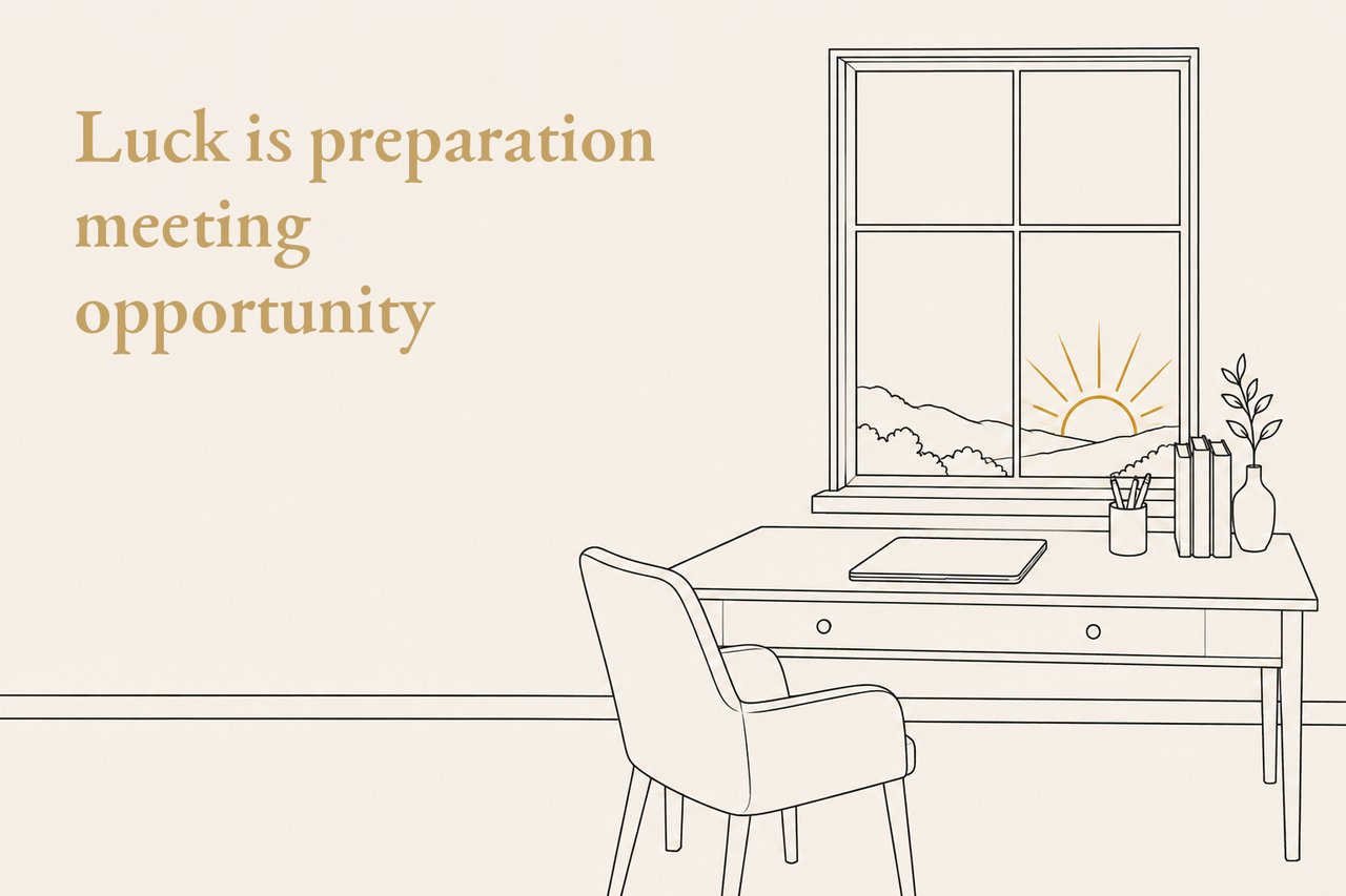 Luck is preparation meeting opportunity