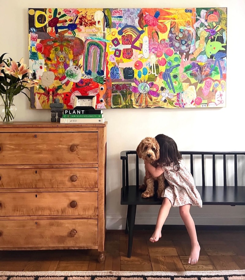 Children's artwork transformed into fine art collage by Heirloom Collage