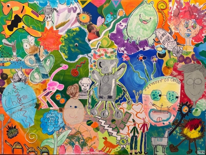 Children's artwork collage by Heirloom Collage