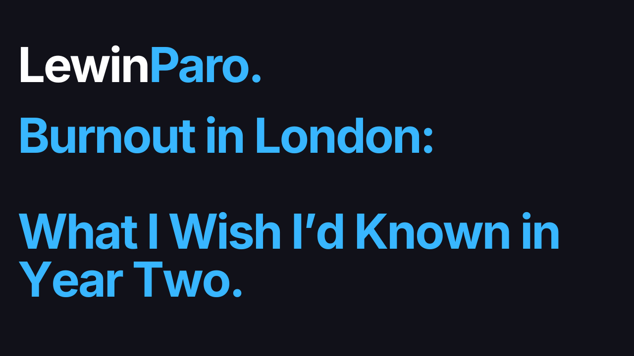 What I Wish I’d Known in Year Two