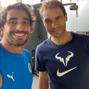 Timoteo Acosta, nutricionista deportivo, junto a Rafael Nadal