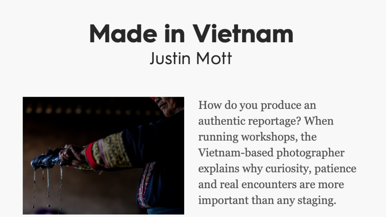 A photograph of indigo dyers in the northern mountains of Vietnam by photographer Justin Mott