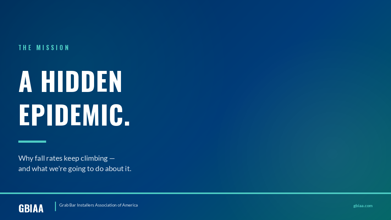A Hidden Epidemic — typography hero image with the GBIAA mission statement on a dark blue background