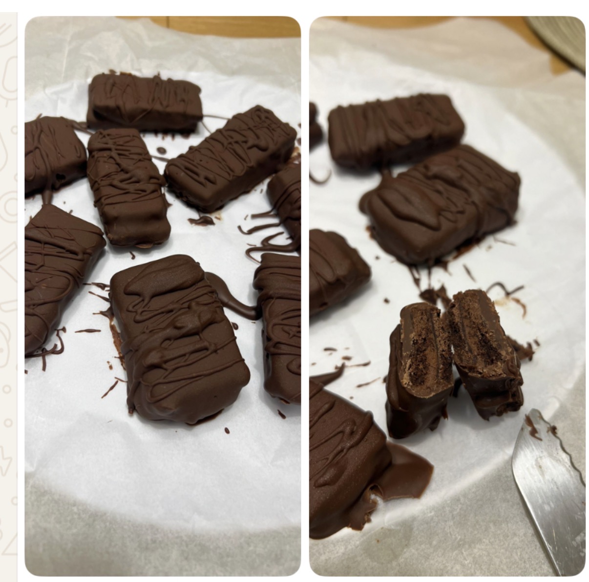Vegan chocolate treats made by a workshop student