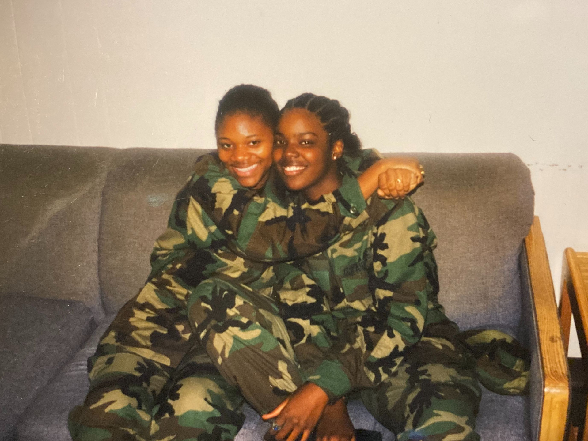 Two newly enlisted service members in uniform