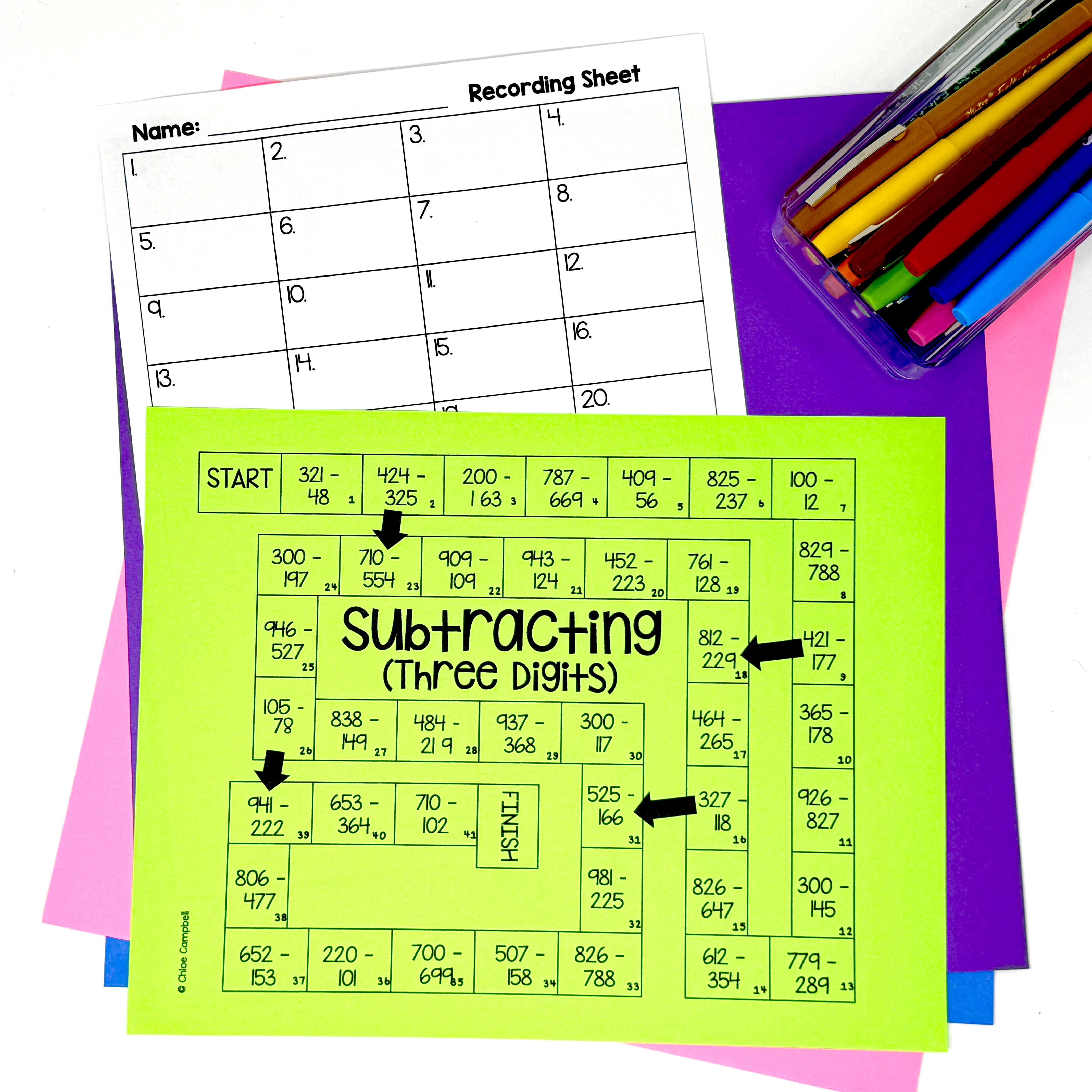 Sneaky Learning Club math activity