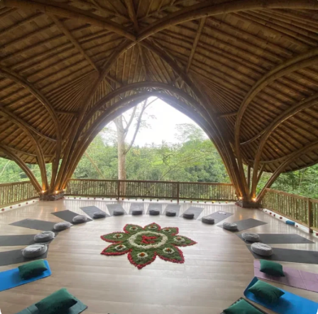 Indoor yoga space