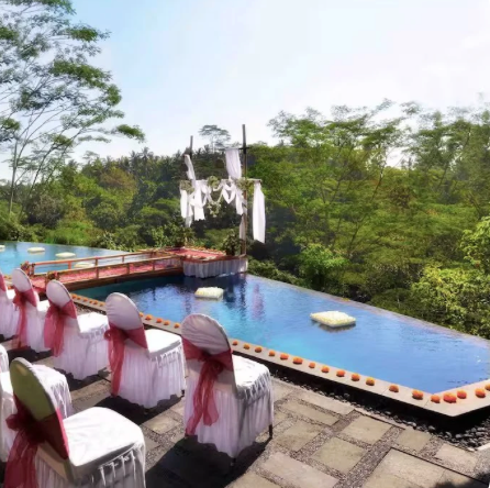 Outdoor pool area