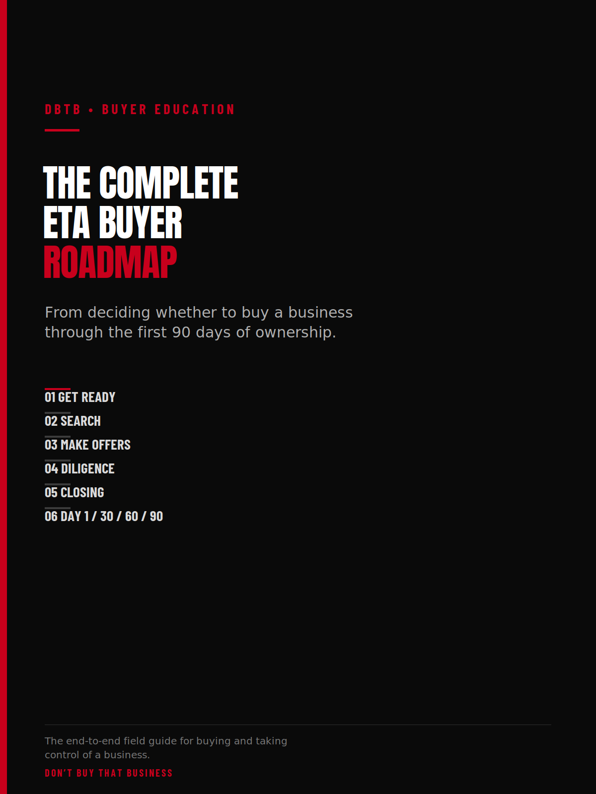 The Complete ETA Buyer Roadmap cover