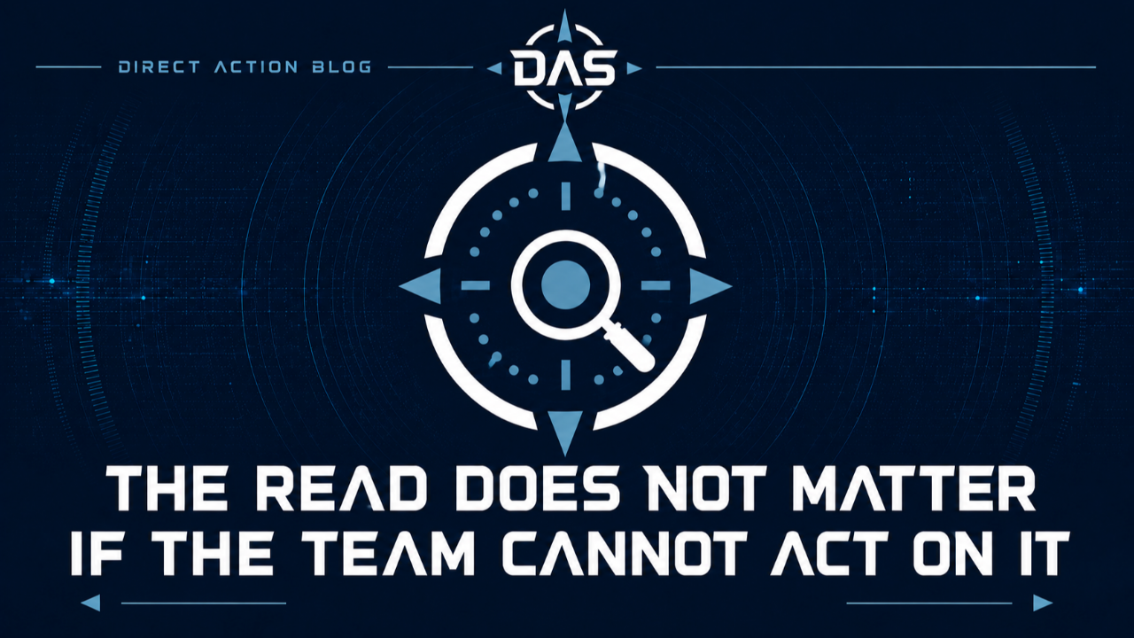 Direct Action System blog post about leading through pressure with a structured decision and execution system.