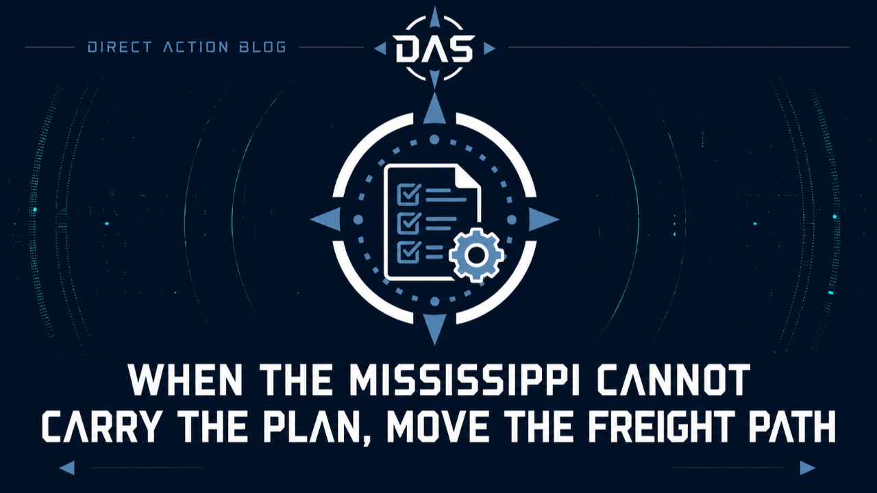 WHEN THE MISSISSIPPI CANNOT CARRY THE PLAN, MOVE THE FREIGHT PATH