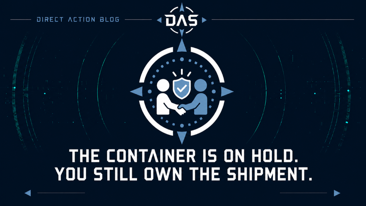 THE CONTAINER IS ON HOLD. YOU STILL OWN THE SHIPMENT.