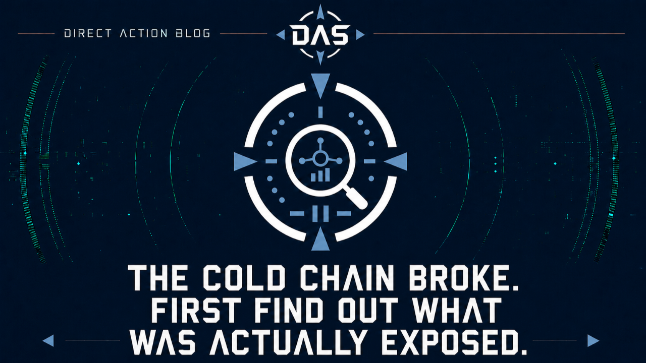 THE COLD CHAIN BROKE. FIRST FIND OUT WHAT WAS ACTUALLY EXPOSED.