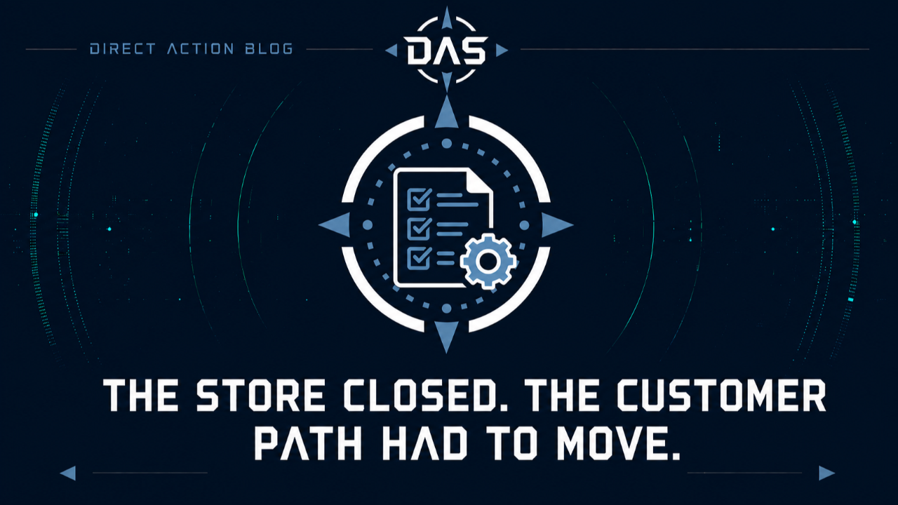 THE STORE CLOSED THE CUSTOMER PATH HAD TO MOVE