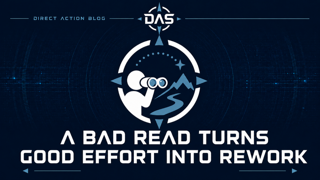 Direct Action System blog post about leading through pressure with a structured decision and execution system.