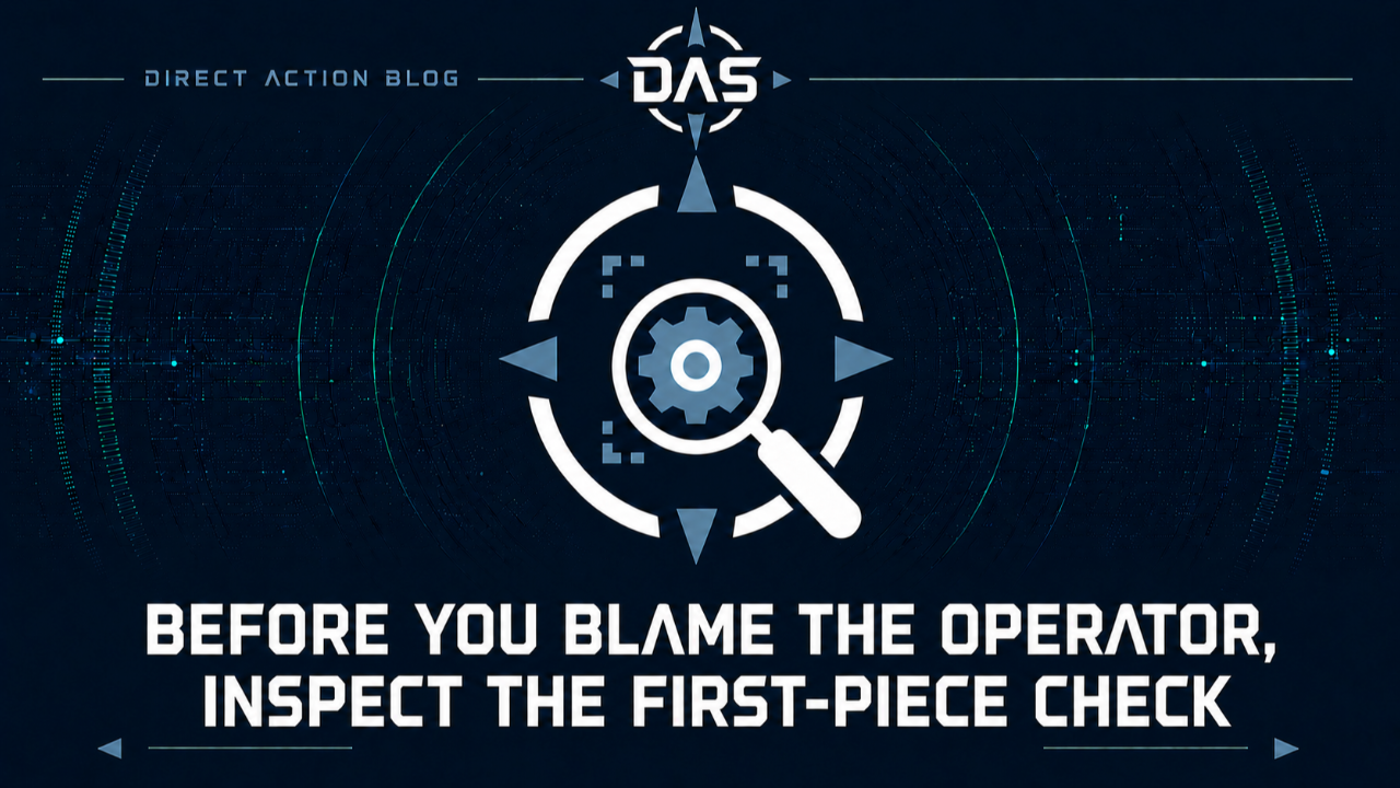 Before You Blame the Operator, Inspect the First-Piece Check