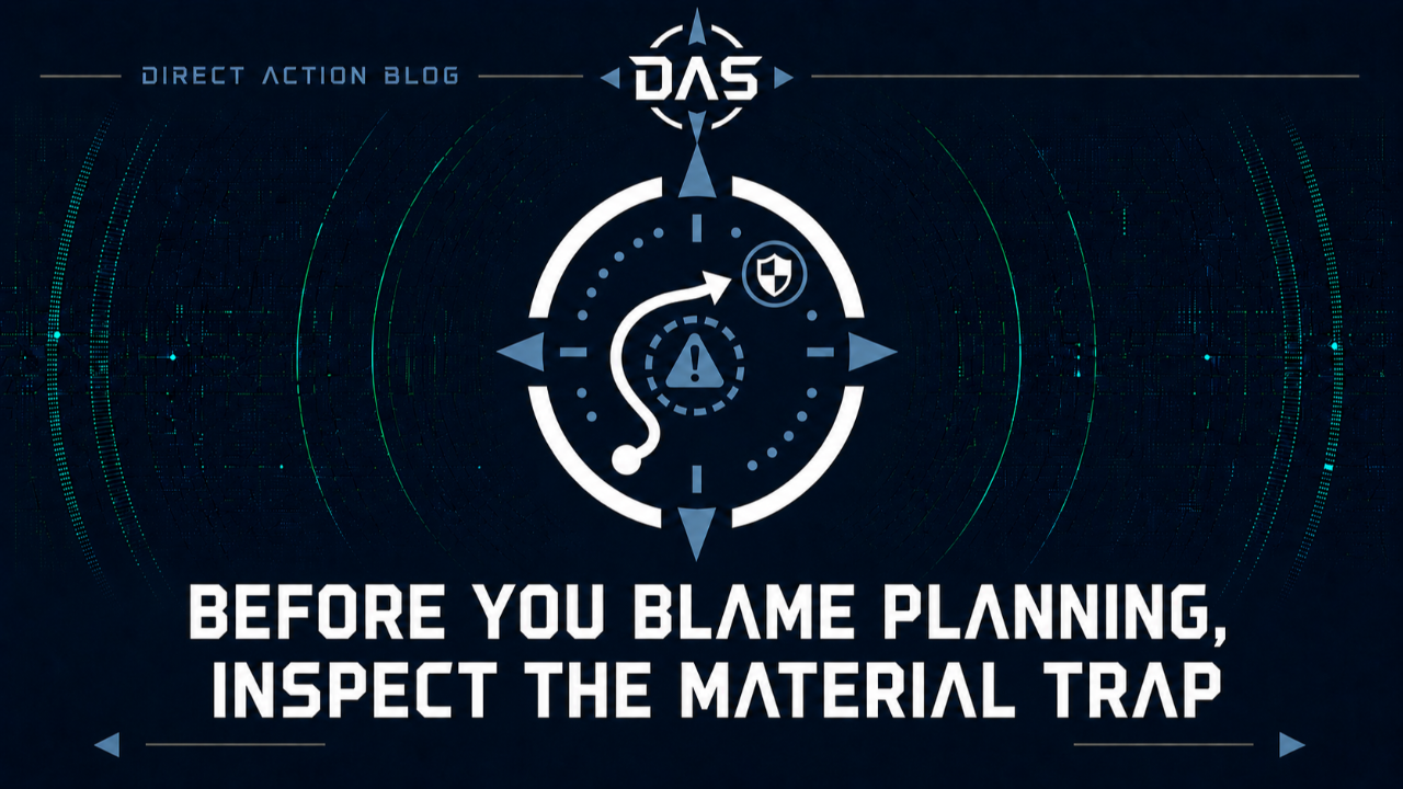 BEFORE YOU BLAME PLANNING INSPECT THE MATERIAL TRAP