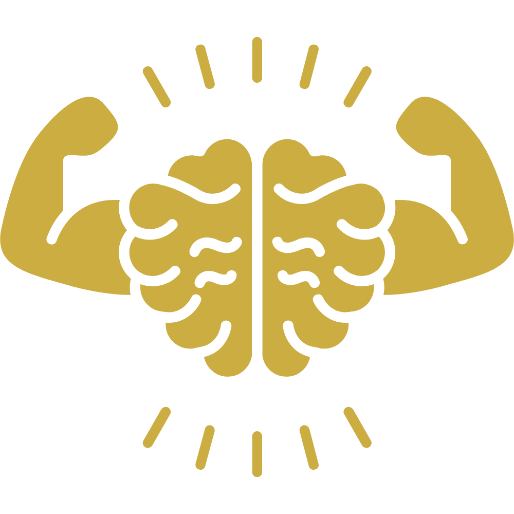 Brain icon to show confident test prep