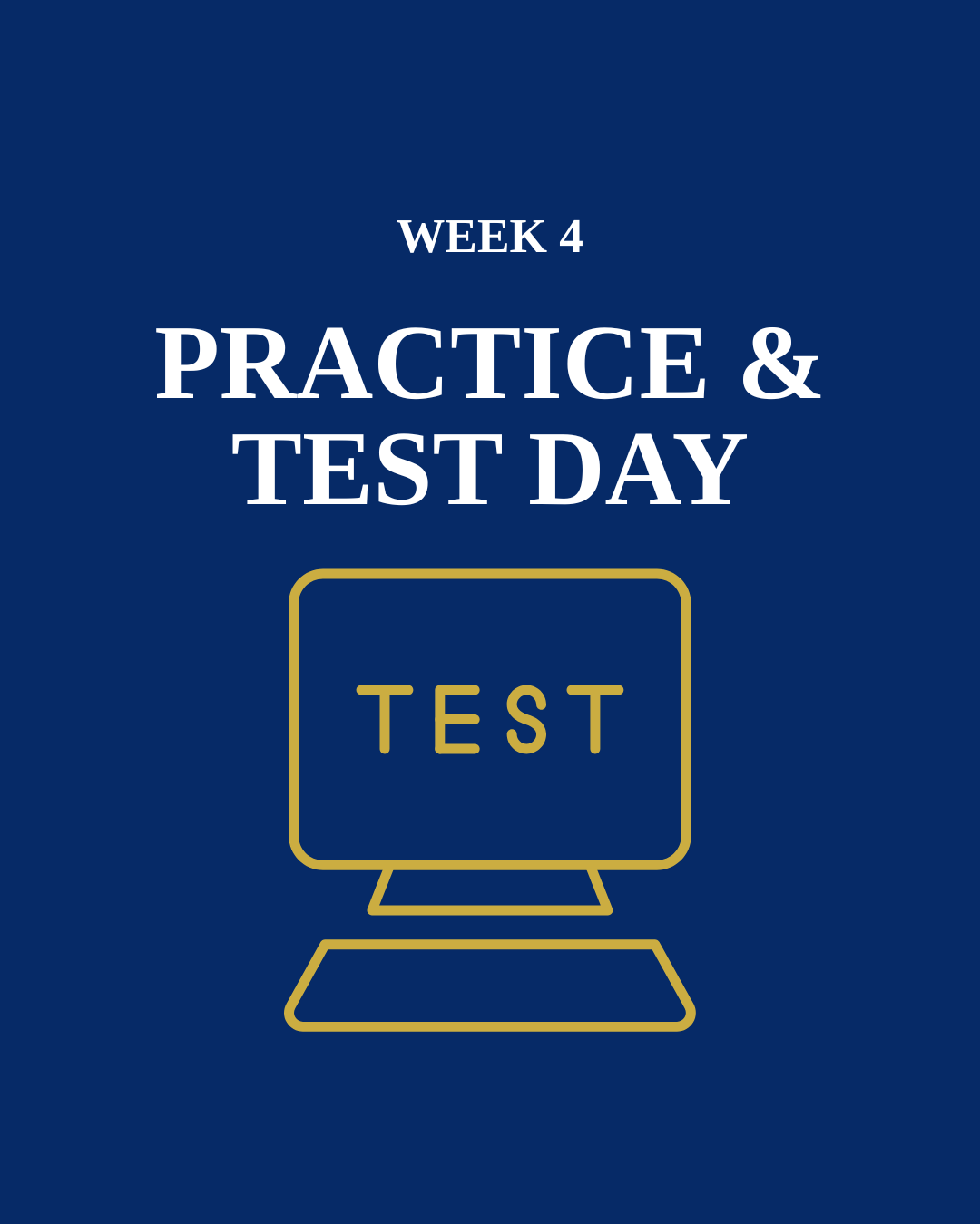 TACHS Prep Course - Week 4 - Ability, Practice & Test Day