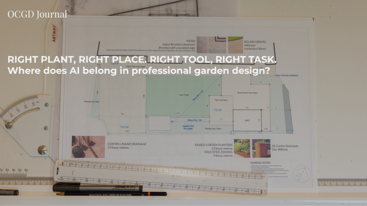 drawing board with technical design