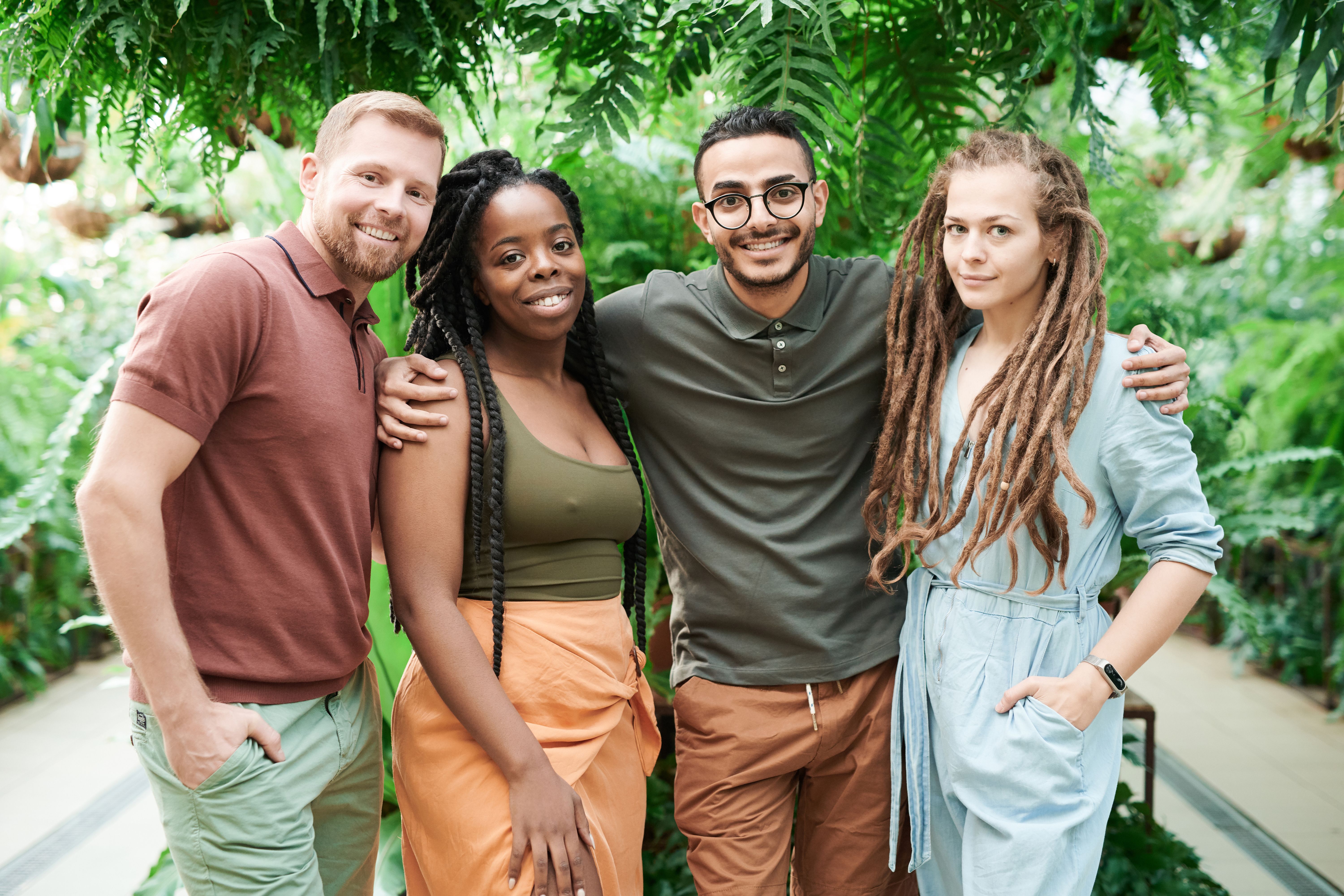 Young people participating in a leadership discussion