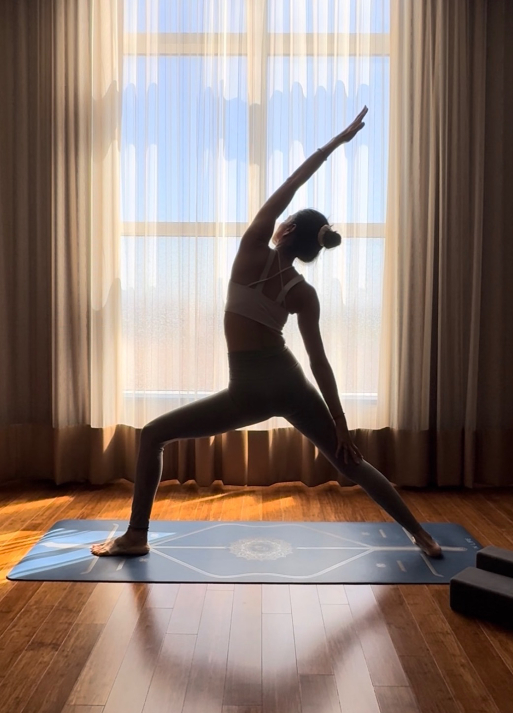 Yoga practice at 5th Element Studio