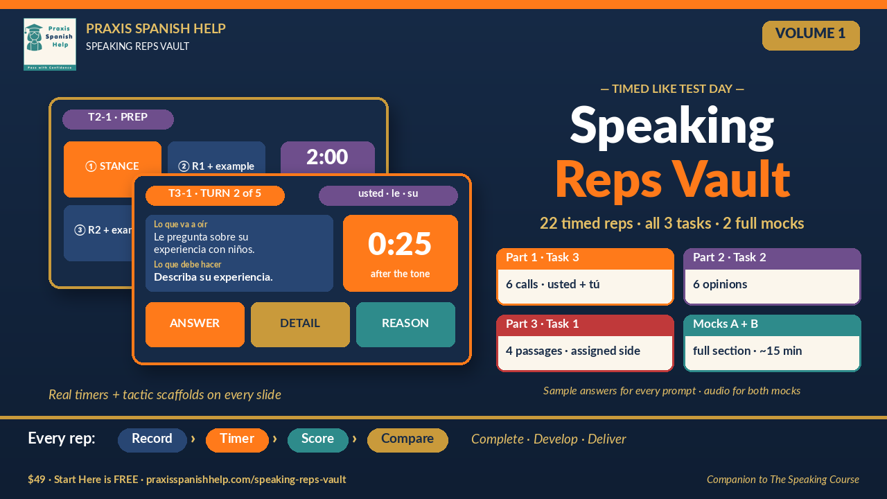 Speaking Reps Vault promo