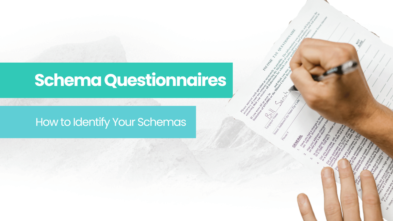 A person filling out a Schema Questionnaire