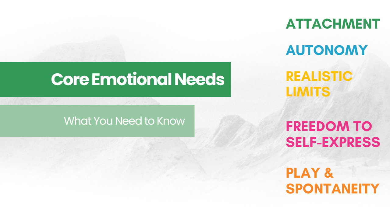list of core emotional needs