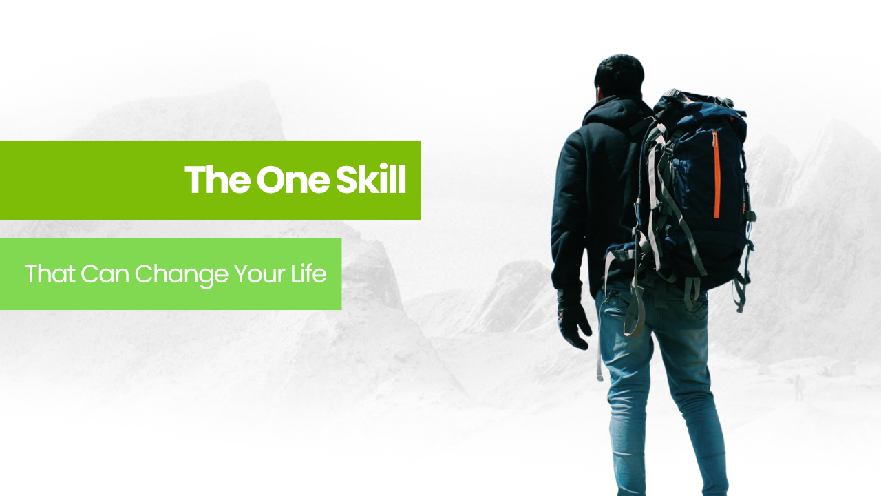 A man with a backpack