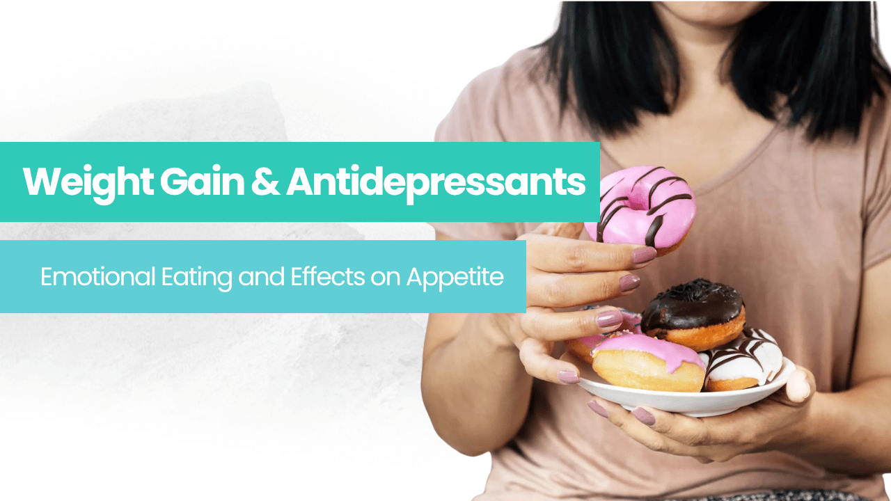 Woman Emotional Eating (plate of donuts), Indifference and Effects on Appetite