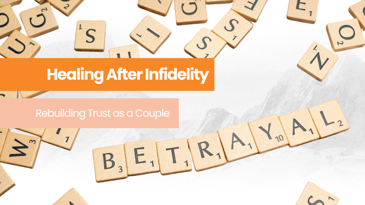 Image of word tiles spelling out Betrayal of Infidelity