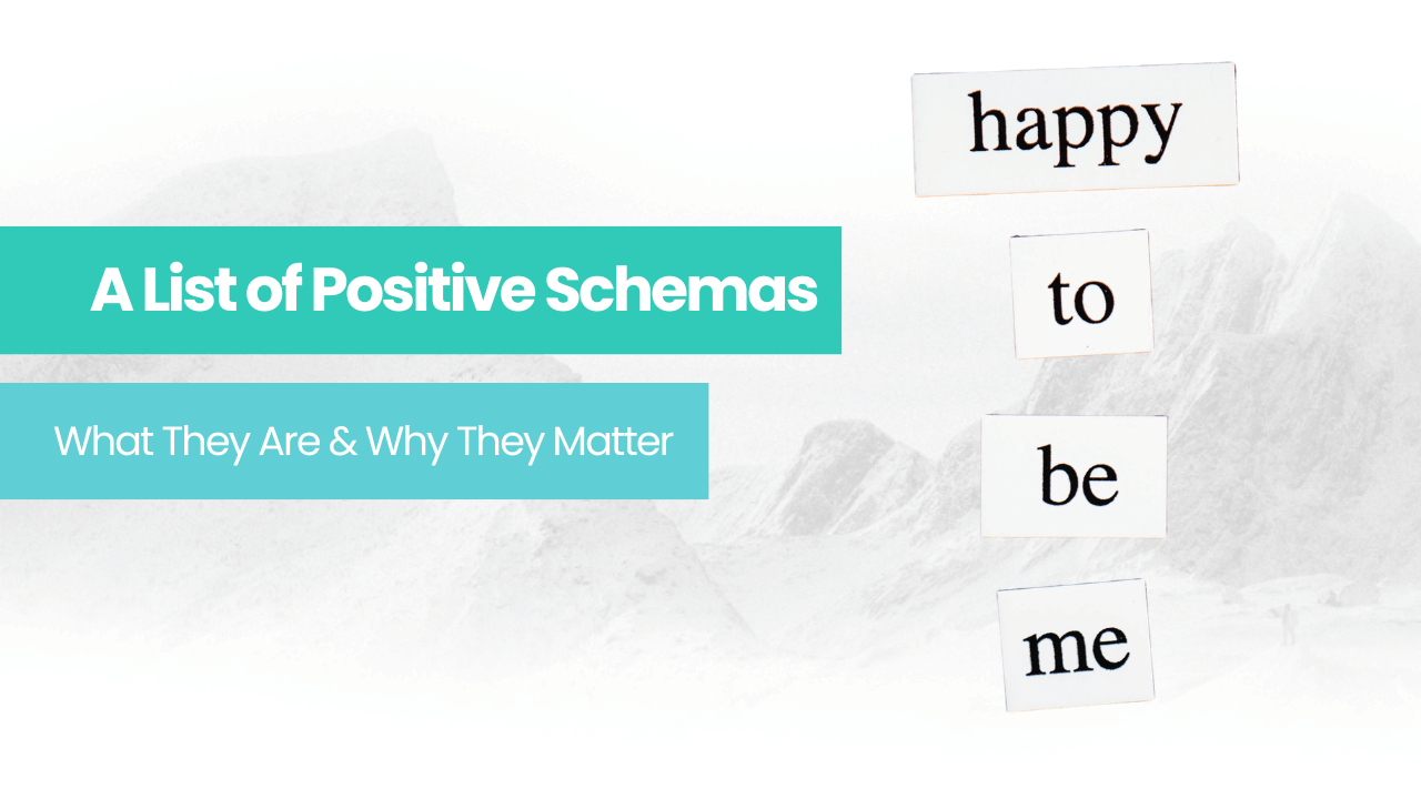 The words happy to show positive schemas