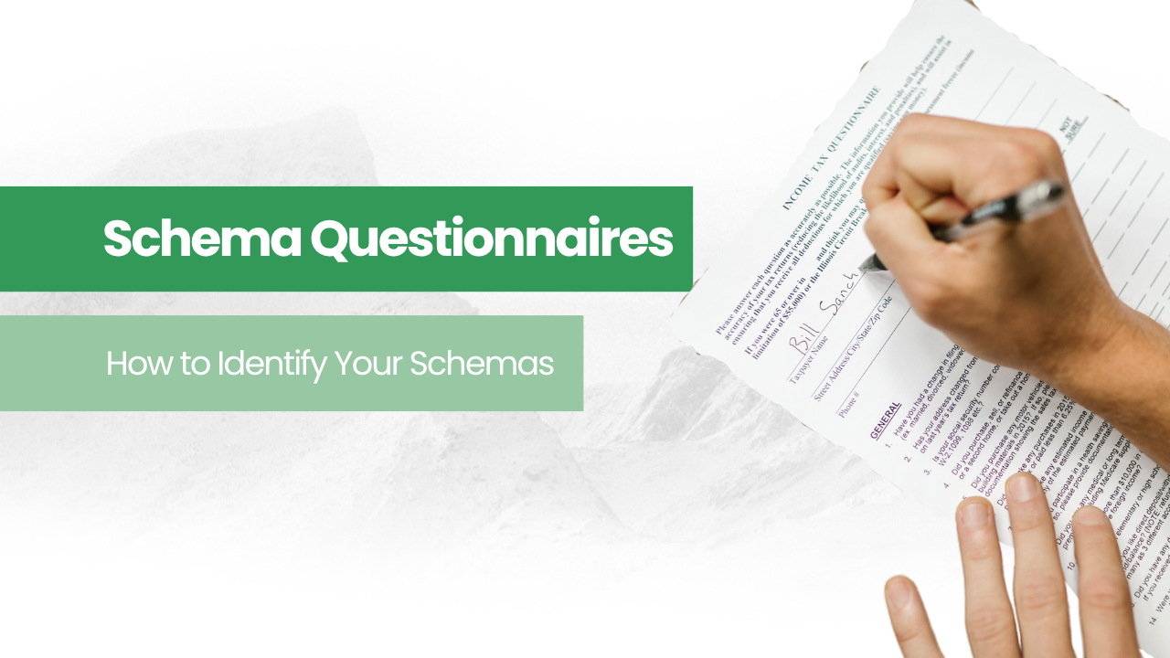 A person filling out a Schema Questionnaire