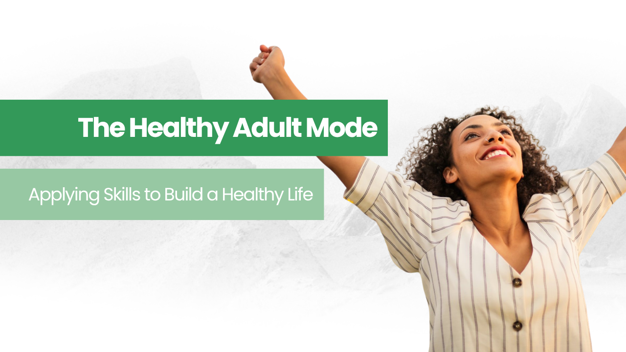 A healthy woman is standing with her arms outstretched