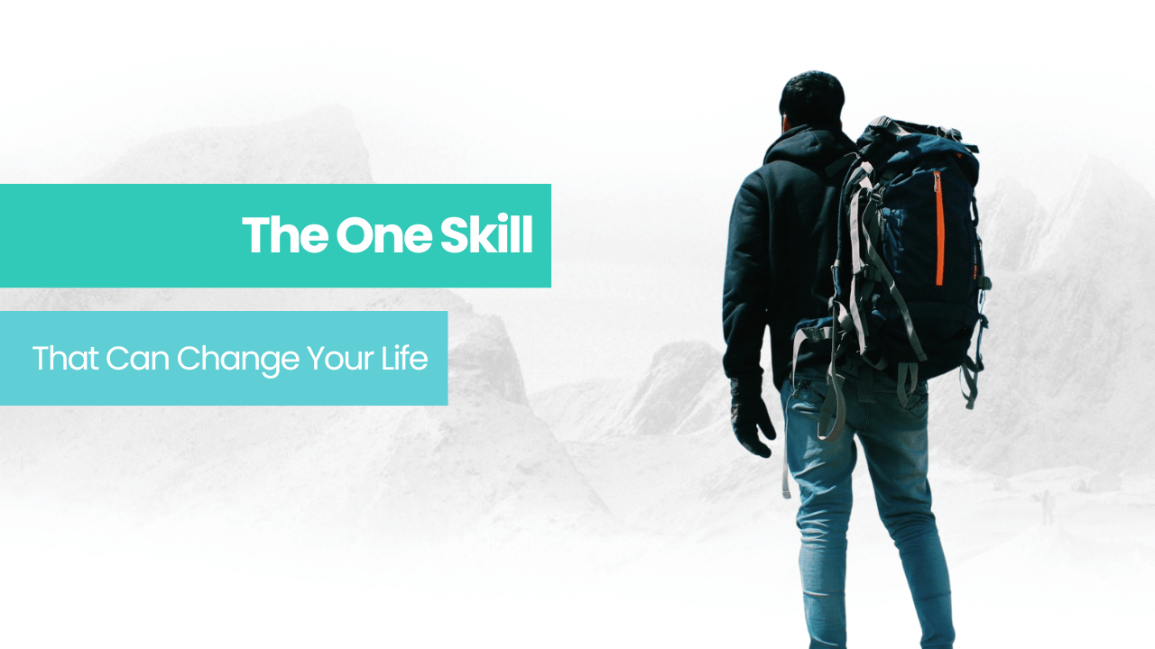 A man with a backpack