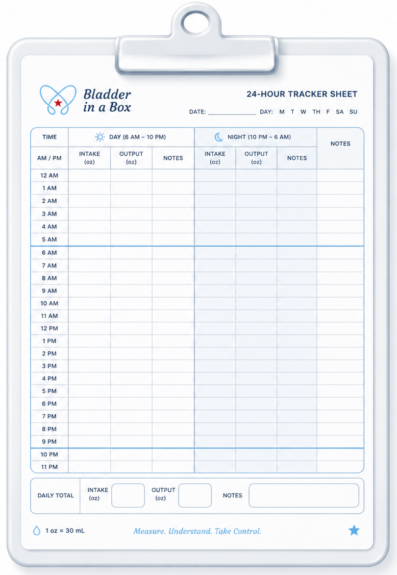 Two to three day tracker sheet