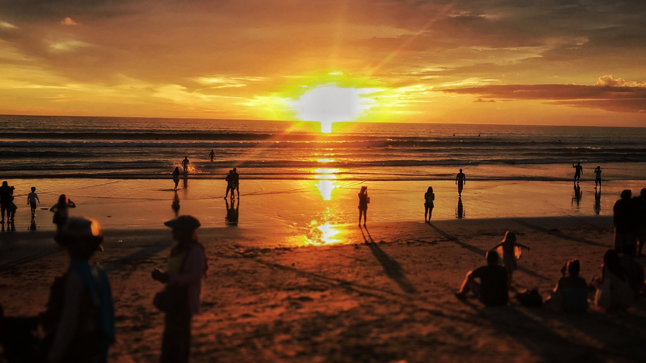sunset on the beach