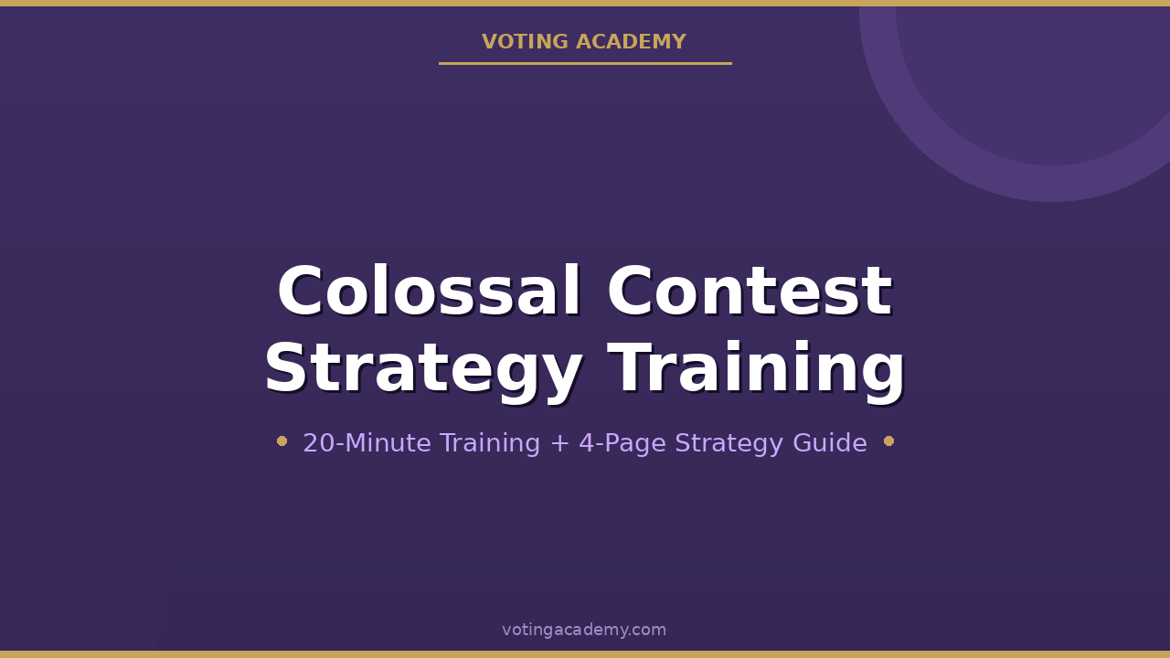 The Colossal Contest Strategy Training