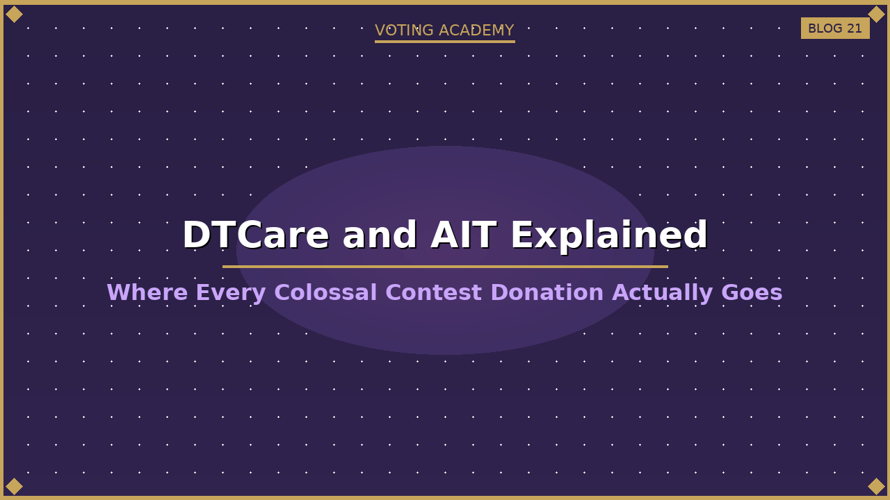 DTCare and AIT explained — where Colossal contest donation money actually goes