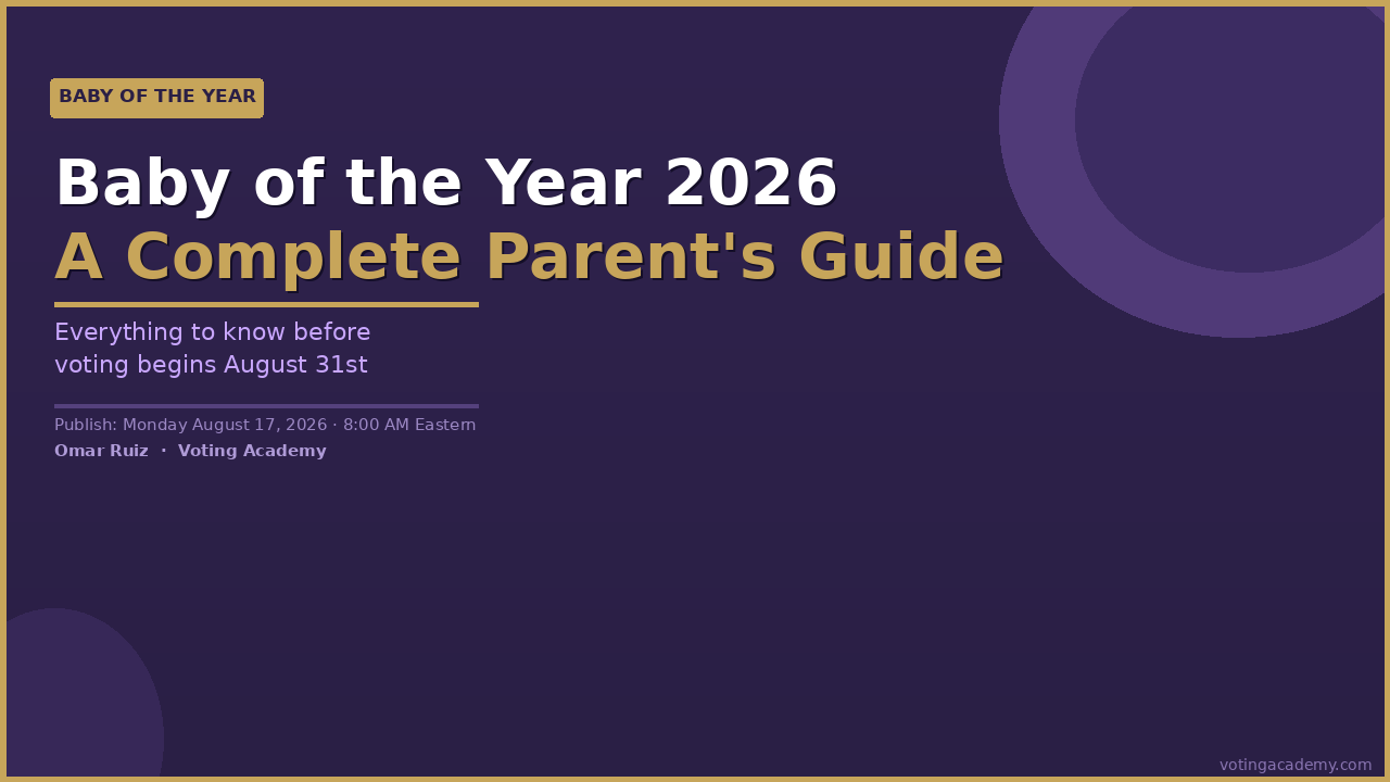 What parents need to know before entering  Baby of the Year 2026