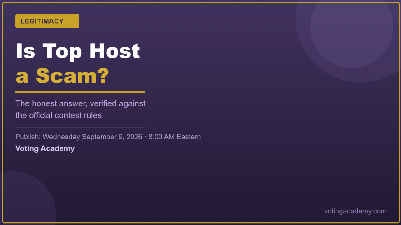 Is Top Host a scam? Factual breakdown of the contest rules, charity, and prize for 2026